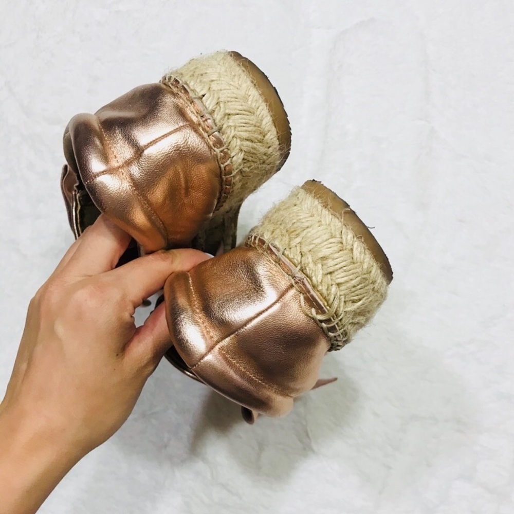 J Slides Metallic Bow Espradille Slides - image 3